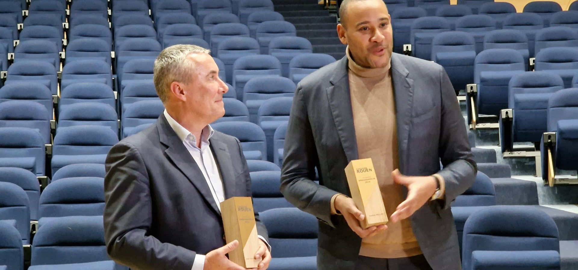 Jean-Louis Louvel, Président du Groupe PGS et Gaëtan Muller, Président de Sport Plus Conseil, Ambassadeurs Choose Rouen 2024